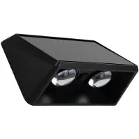 Luxula : Lampe solaire à LED, 35 lumens, réglable en lumière chaude, neutre et froide (température de couleur), couleur noire, indice de protection IP54