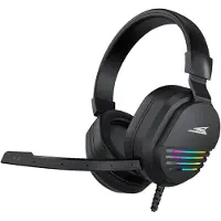 Baracuda Casque de jeu PEARL,pour PC, LED, (BGH-011) (Filaire), Casque gaming, Noir