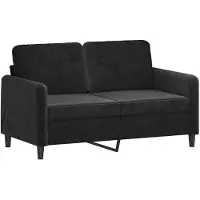 vidaXL Ensemble de canapés 3 pièces noir velours