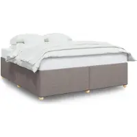 vidaXL Cadre de lit sans matelas Taupe 200x200 cm Tissu