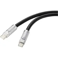 Renkforce Câble USB-C USB 2.0 USB-C mâle, USB-C mâle 1.00 m noir RF (1 m, USB 2.0, 60 W)