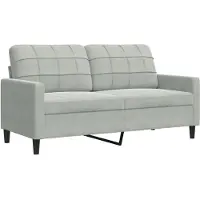 vidaXL Ensemble de canapés 3 pièces avec coussins gris clair velours