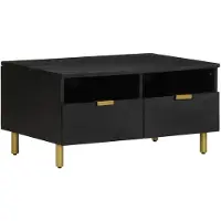 vidaXL Table basse noire 80x54x40 cm bois composite