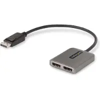 StarTech.com 2 Displayport Hub Argenté