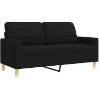 vidaXL Ensemble de canapés 2 pièces noir tissu