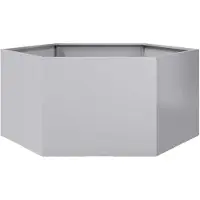 vidaXL Jardinière hexagone 104x90x45 cm acier galvanisé