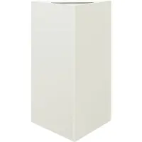 vidaXL Jardinière blanc triangulaire 50x43x75 cm acier