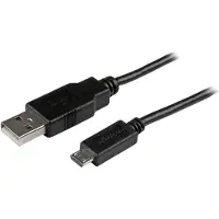 StarTech.com .com Câble de charge /synchronisation mobile USB A vers Micro B mince de 0,5m pour smartphone et tablette - M/M - Noir