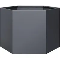 vidaXL Jardinière anthracite hexagone 69x60x45 cm acier