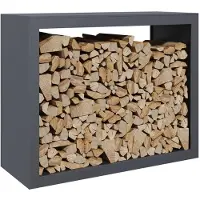 vidaXL Étagère à bois de chauffage anthracite 100x40x80 cm Acier