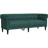 vidaXL Ensemble de canapés 2 pièces vert foncé Tissu