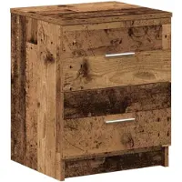 vidaXL Table de chevet à 2 tiroirs en bois ancien 40x36x50 cm