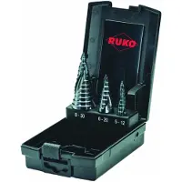 RUKO Ultimatecut Hss Runatec Step Drill Bit Set 3 Pieces Noir
