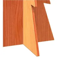 vidaXL Arbre de Noël en bois pour décoration 112 cm bois de pin massif