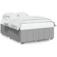 vidaXL Cadre de lit sans matelas gris clair 160x200 cm Tissu