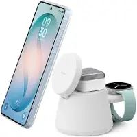 Belkin Station De Charge Sans Fil Magnétique Boostcharge Pro Qi2 25 W - Blanc