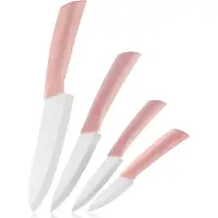 INF Couteau à fruits en céramique - Couteau de cuisine rose de 6 pouces avec étui XL