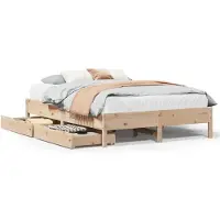 vidaXL Lit en bois massif sans matelas 120x190 cm pin