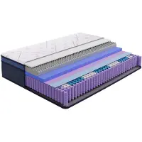 Chita Matelas à ressorts ensachés , 140x190 cm, 25 cm de hauteur, fermeté H3, 7 zones, ergonomique, respirant, OEKO-TEX, période d'essai de 30 nuits