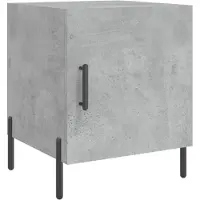 vidaXL Tables de chevet 2 pcs gris béton 40x40x50 cm bois d’ingénierie