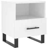 vidaXL Table de chevet blanc 40x35x47,5 cm bois d’ingénierie