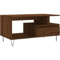 vidaXL Table basse marron imitation chêne 90x49x45 cm Bois composite