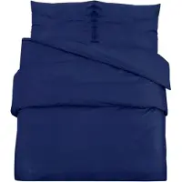 vidaXL Ensemble de literie bleu marine 155x220 cm Microfibre légère