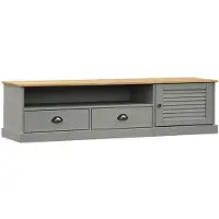 vidaXL Armoire TV VIGO Gris 156x40x40 cm Pin massif