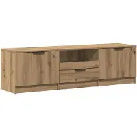 vidaXL Armoire TV Artisan-Chêne 140x35x40 cm Matériau dérivé du bois