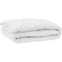 vidaXL : Ensemble de literie comprenant une couette et deux oreillers, 3 pièces, blanc, microfibre