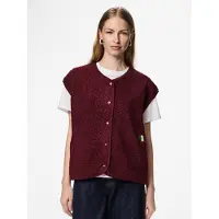 Pieces Gilet 'PCKatty' rouge carmin