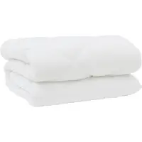 vidaXL Couverture d'hiver avec 3 coussins, blanche, en microfibre
