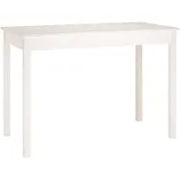 vidaXL Table de salle à manger blanche 110x55x75 cm pin massif