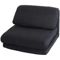 Mendler Fauteuil-lit HWC-E68, Canapé-lit Fauteuil fonctionnel Fauteuil pliant Fauteuil relax, tissu/textile ~ gris foncé