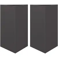 vidaXL Jardinières 2 pcs noir triangulaire 50x43x75 cm acier