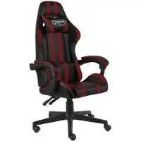 vidaXL Chaise de jeu noir et bordeaux similicuir