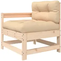 vidaXL Chaise de jardin avec coussin pin massif