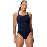 Speedo Solid Flex Band Swimsuit Bleu UK 34 Femme