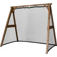 Axi 4-In-1 Sportsfun Marron | Cadre 4-In-1 Pour Balançoire, Football, Volley-Ball Et Tennis | Portique Balançoire Et Buts