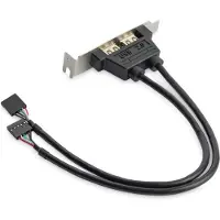 StarTech.com .com Equerre USB 2 ports - Adaptateur Slot USB - Faible Encombrement (LP)