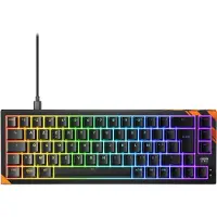 Cherry K5 PRO TMR COMPACT Tastatur Gaming USB AZERTY Französisch Schwarz, Orange