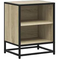 vidaXL Tables de chevet 2 pcs chêne sonoma bois d'ingénierie et métal