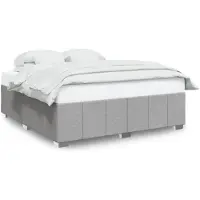 vidaXL Cadre de lit sans matelas gris clair 200x200 cm Tissu