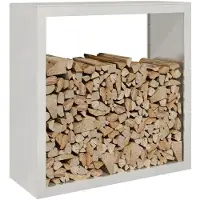 vidaXL Étagère à bois de chauffage 100x40x100 cm Acier inoxydable