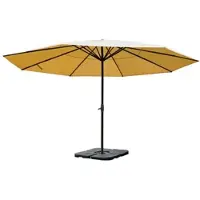 Mendler Parasol En Aluminium Meran Pro, Gastronomie, Marché, Sans Volant, Ø 5m Crème Avec Pied