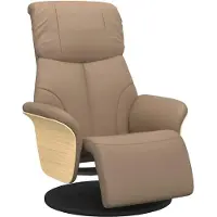 vidaXL Fauteuil relax avec repose-pieds Cappuccino-Brun Similicuir