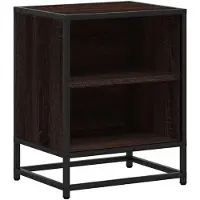 vidaXL Table de chevet chêne marron 40x31x50cm bois d'ingénierie métal