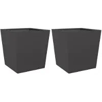 vidaXL Jardinières 2 pcs noir 50x50x50 cm acier