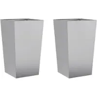 vidaXL Jardinières 2 pcs 45x45x75 cm acier galvanisé