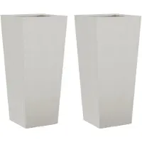vidaXL Jardinières 2 pcs 35x35x75 cm acier inoxydable